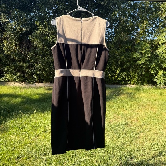 Calvin Klein Black and Tan suede sleeveless dress - Picture 3 of 6